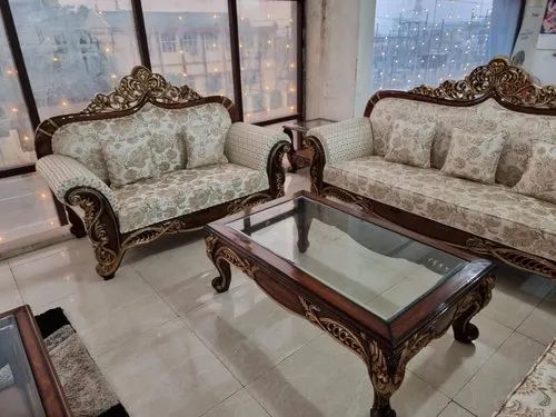 Traditional Sofa Set, Love Seat And Sofa