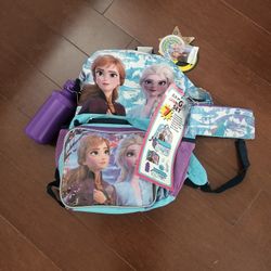 Frozen II Kids book bag and lunch bag set