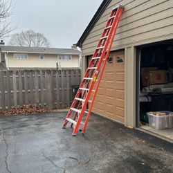 12’ Fiberglass Step Ladder A-frame 