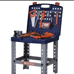 68 Pcs Kids Tool Bench, Foldable Pretend Workbench Toy Tool Set, Power Tools Workshop with Electric Drill for Toddler 3 to 6 Years Old 