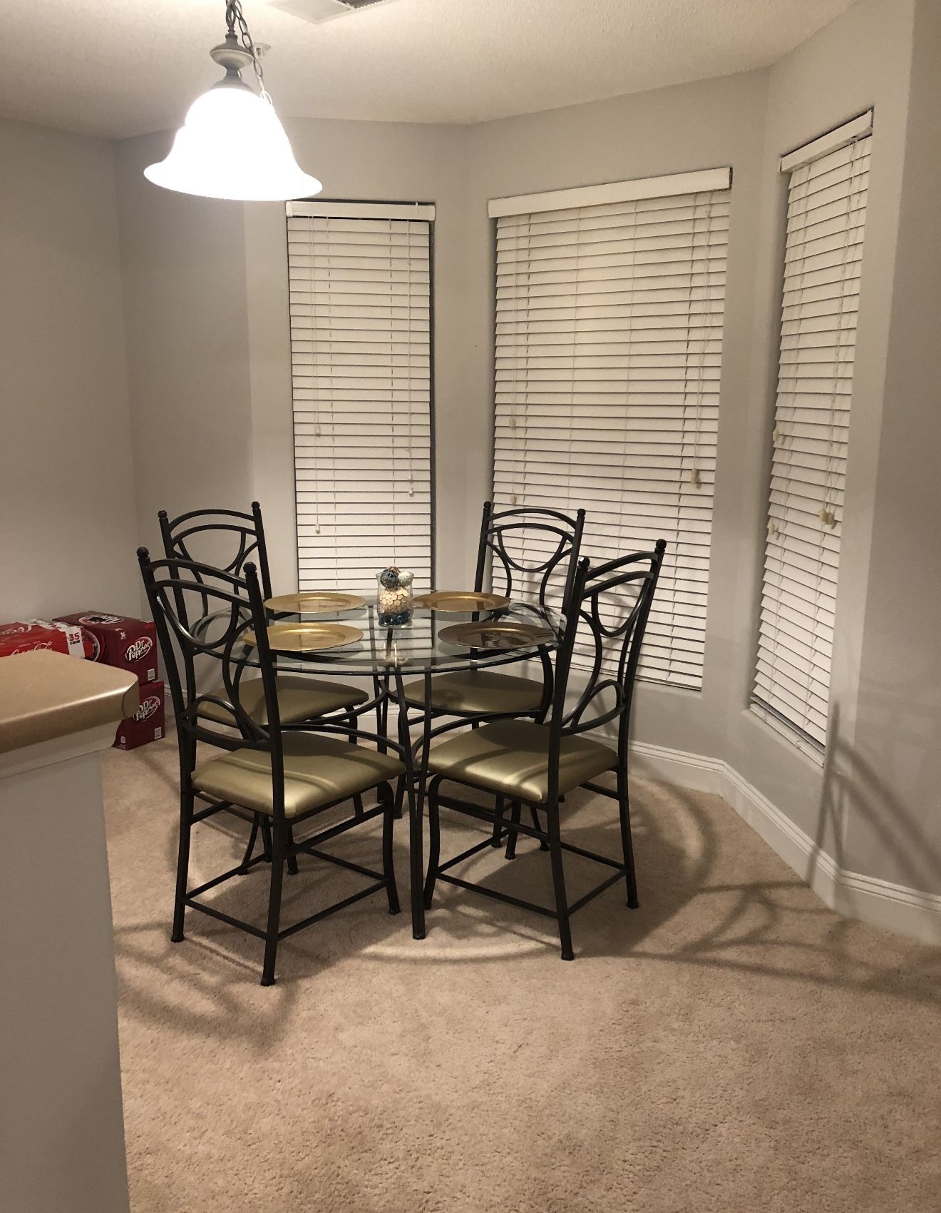 Glass Dining Chairs $150