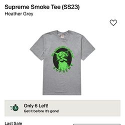 Supreme SMOKE TEE XL Unopened Grey 