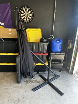Black Umbrella With Stand
