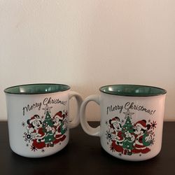 Christmas Mickey And Minnie Mugs