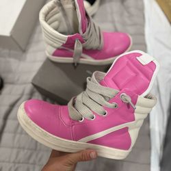 Pink Rick Owen Geobaskets