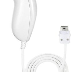 Nunchuck Controller Joystick Gamepad Replacement for wii Nunchuck Controller, Compatible with Nintendo Wii & Wii U Video Game Gamepads (White 1PCS)