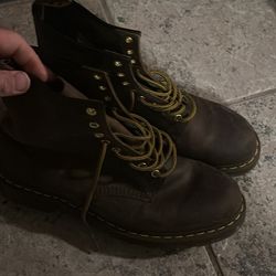 Brown Steel Toe Dr. Martins