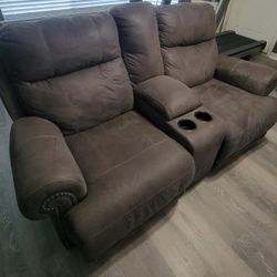 Charcoal Grey Love Seat
