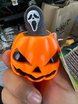 Fun World Ghost Face Pumpkin Squeeze Toy