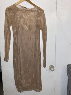 Forever 21 Nude Floral Dress (size XL)