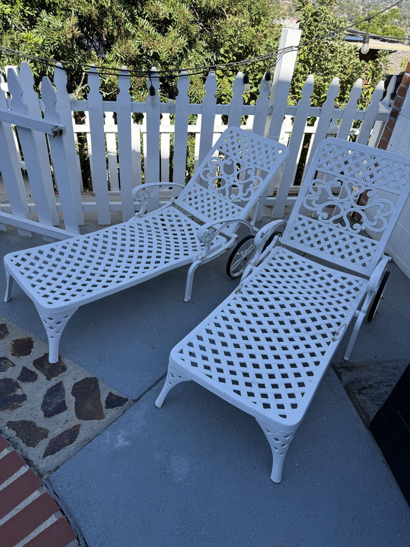 Vintage Cast-Iron Pool Recliners ($50 OBO)