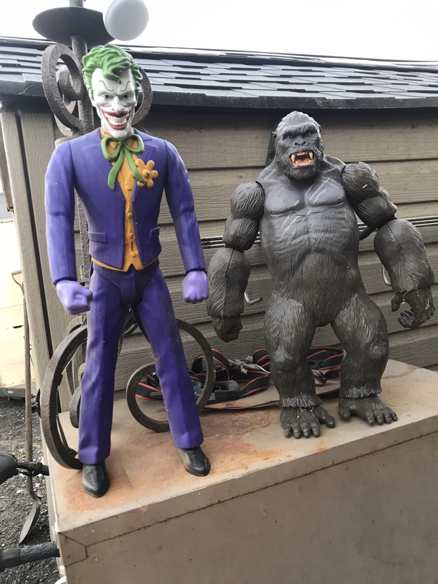 Joker and King Kong joker about 20” King Kong about 18”