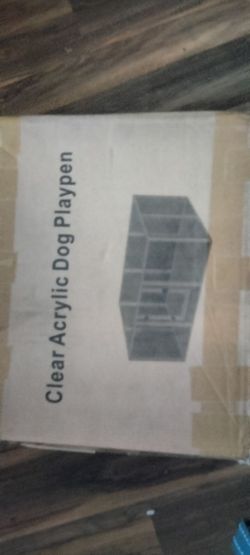 New Clear Acrylic Pet Playpen / Puppy Fence - In Box 610x200x510mm