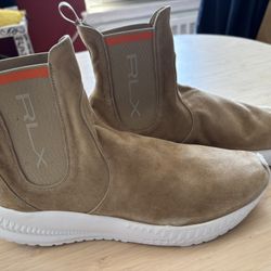 Polo Ralph Lauren RLX suede sneaker boots, size women’s 8.5. Brand new.