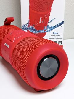 Toshiba Speaker Water Proof Bluetooth Red Portable Cordless Sonic Blast 3