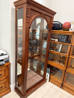 Wooden curio cabinet