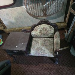 Antique Chair With  Table