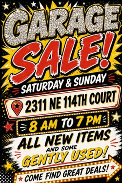 Huge garage sale! Beandnew items