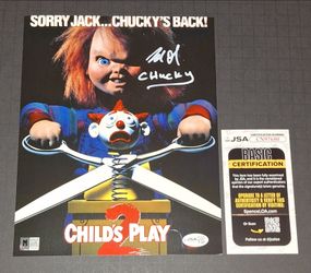 🔥 Brad Dourif autographed 8x10 Chucky Child's Play 2 JSA COA 🔥