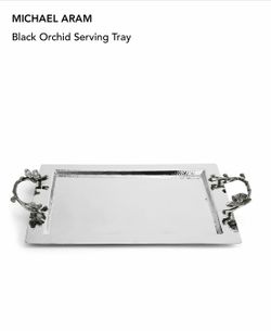 Michael Arman Black Orchid serving tray