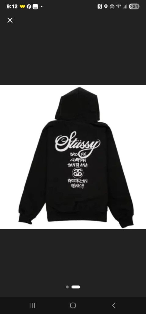 Stussy World Tour Hoodie - MEDIUM MEN