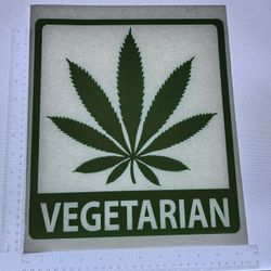 Iron On Heat Transfer  Good For T-shirts Sweaters Jackets T Shirt Design Size Is About 12x12 Vegetarian #213