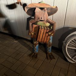 Yard Art, Rustic Metal Frog