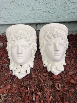 Pair of Classical Face Bust Planters