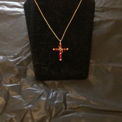 Gold Cross Necklace 