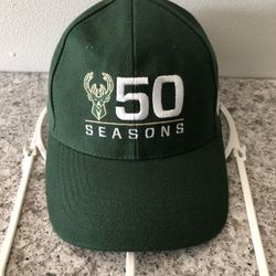 NBA Milwaukee Bucks Green “50 Seasons” Baseball SnapBack Hat - Men’s One Size