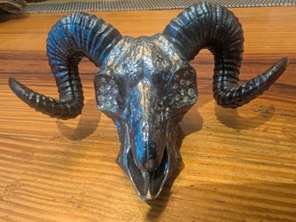 Gothic Ram Skull Trinket Box