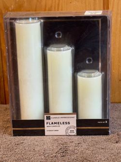 NEW Candle Impressions Flameless Wax Candles with 5 Hour Timer & 500 Hours Battery Run Time