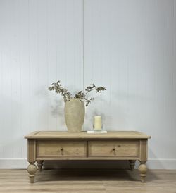 LARGE Vintage Solid Wood Coffee Table 