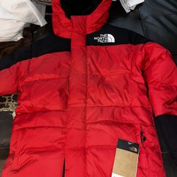 The North Face HMLYN Down Parka Size 12 Teen Large Red Black