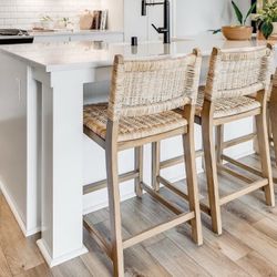 World Market Amolea Wood & Rattan Chairs (2) 