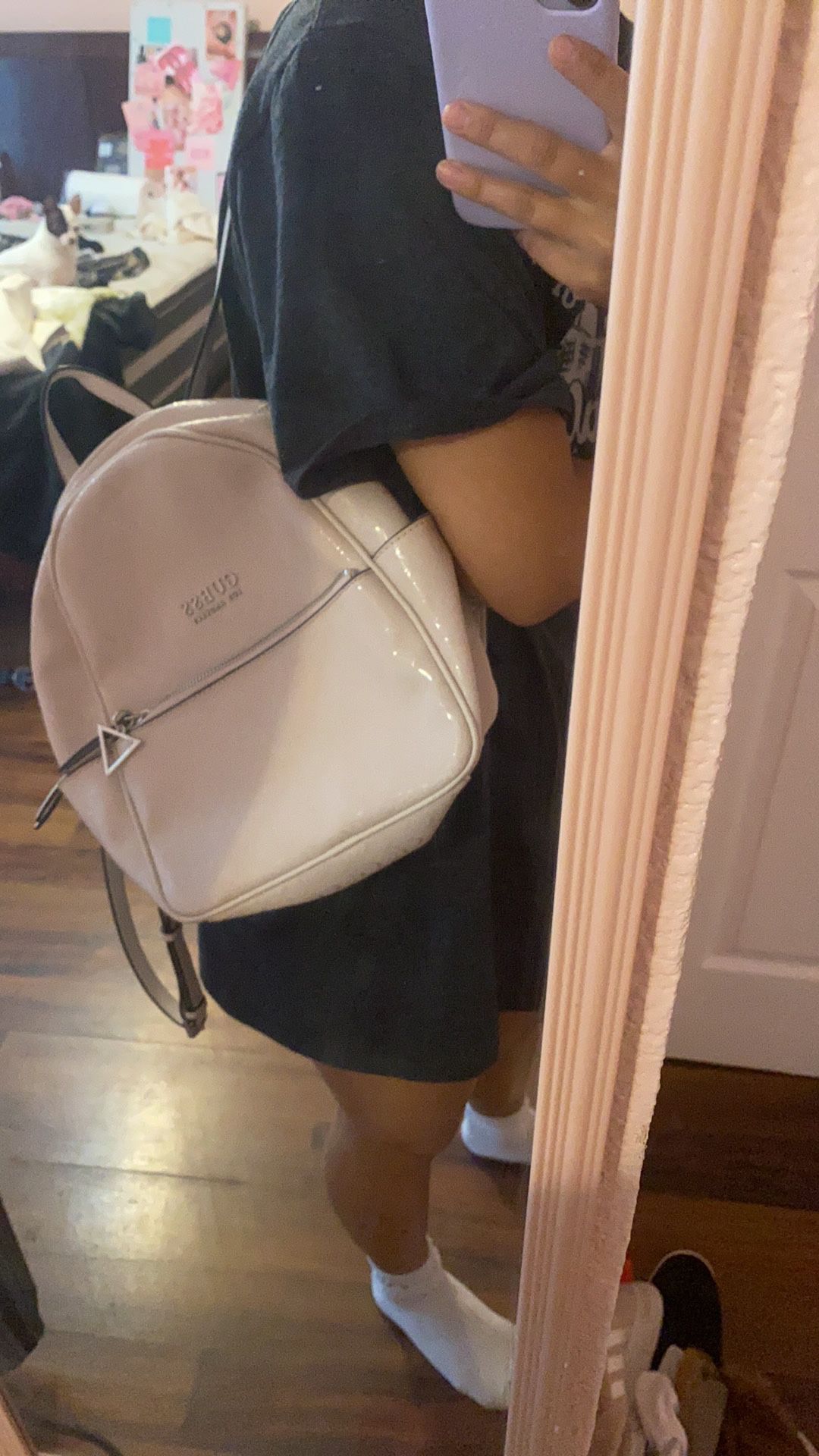 pink guess purse/backpack