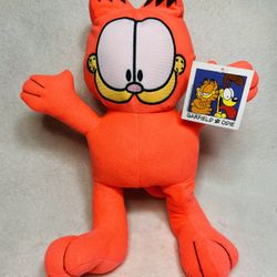 12” NWT Garfield Neon Pinky Orange Garfield Plush