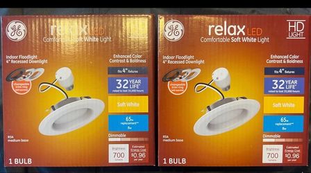 Lot on 2 GE Relax LED Indoor Downlight