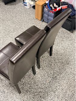 Leather 2 chairs set