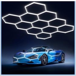  Garage Lights: 329W 11 Grids Hexagon LED Lights 