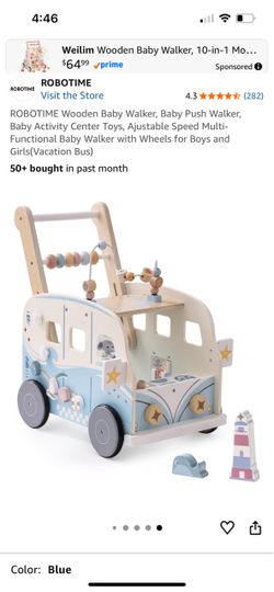 Wooden baby walker