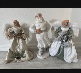 Santa With Two Angel For Christmas Time