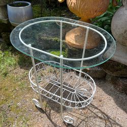 Metal and Glass side table