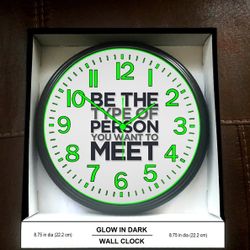 Office Home Studio Glow in the Dark Wall Clock New!