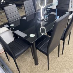 Dining Table With 6 Chairs Brand New Set $280 Only 
