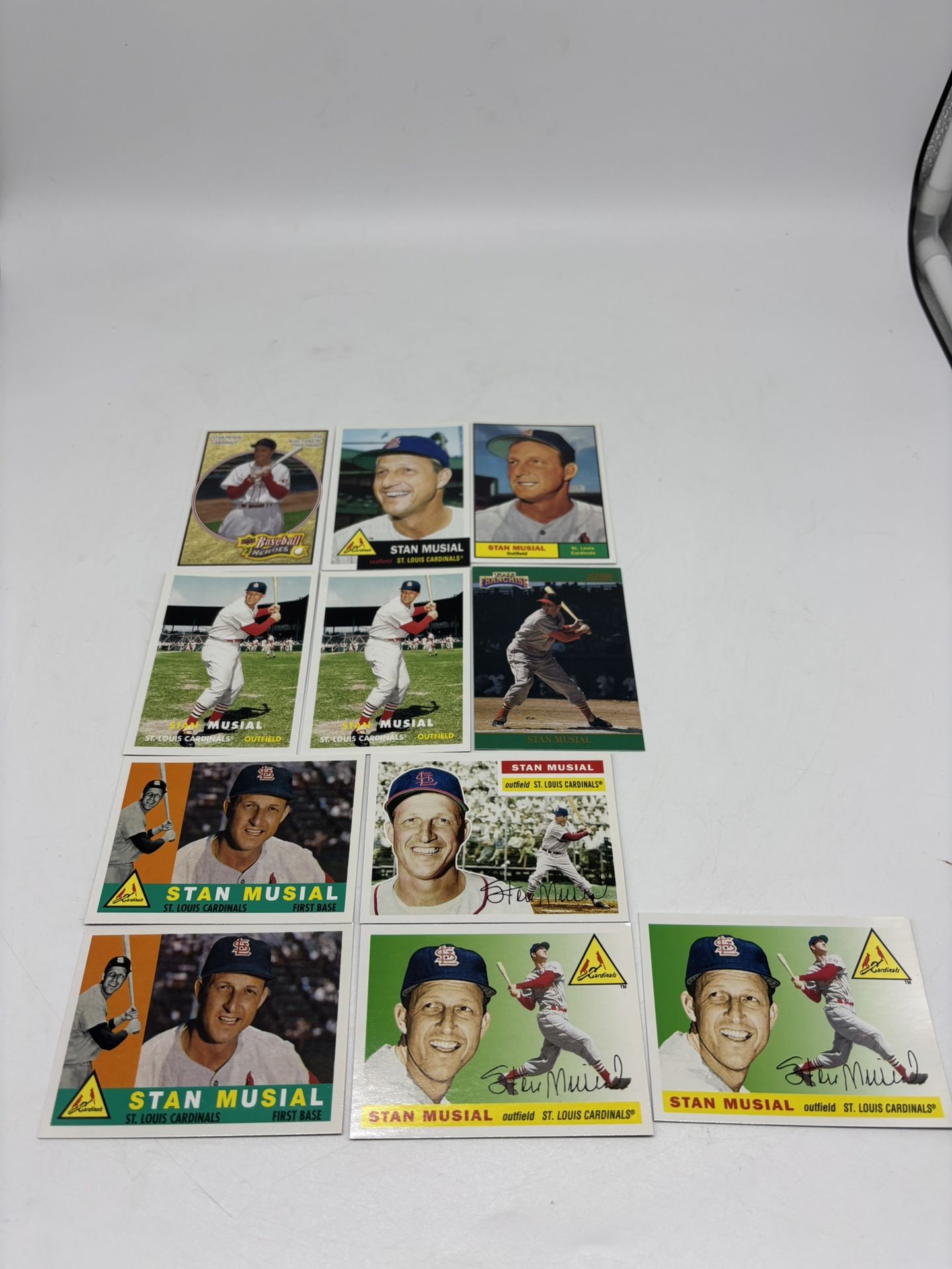 Stan Musial St.Louis Cardinals H.O.F Lot Of 11 Modern Cards