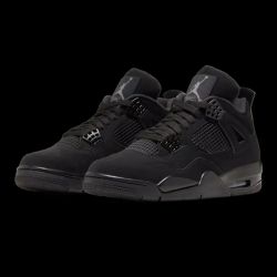 Brand new, black retro 4 men's-sized 9.5 Air Jordan shoes
