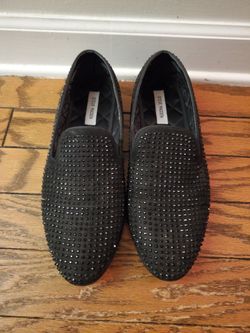 Steve Madden Rhinestone Studded Slip-On Loafers Size 13