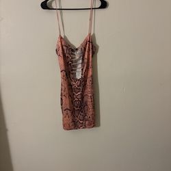 Peach Mini Dress 