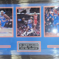 Defending NBA Champion Shai Gilgeous-Alexander 3-Photo Display Piece 